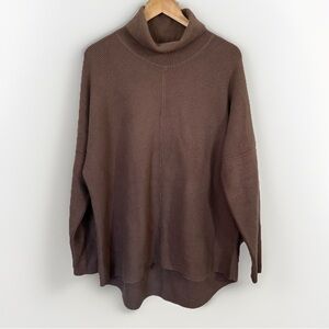 Universal Standard Oversized Turtleneck Sweater Brown Relaxed Fit Small (L Fit)